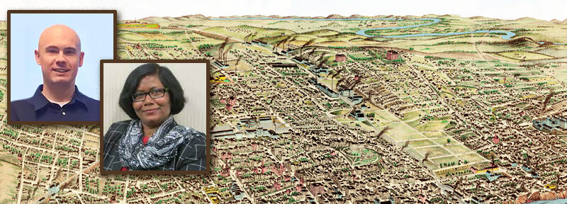 Professor Madhuri Sharma and co-author Mikhail Samarin ('23) from the University of Tennessee, Knoxville, are receiving the Wrigley-Fairchild Award for the best paper published in the Geographical Review in 2024.